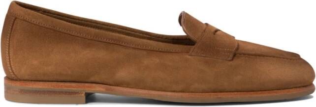 Santoni Bruine Loafer Schoenen Elegant Veelzijdige Stijl