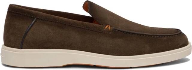 Santoni Bruine Loafer Schoenen voor Mannen