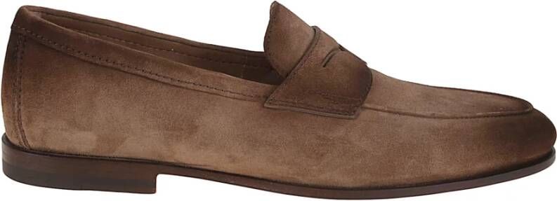 Santoni Bruine Loafer Schoenen voor Mannen