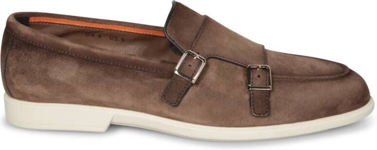 Santoni Bruine Loafer Schoenen voor Mannen