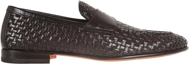 SANTONI Loafers Heren Gwendal Maat: 7 Materiaal: Leer Kleur: Bruin