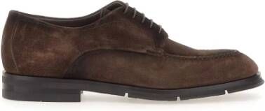 SANTONI Veterschoenen Heren Justin 18567 Maat: 41 Materiaal: Suède Kleur: Bruin