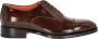 Santoni Bruine platte schoenen Italiaans vak schap - Thumbnail 1