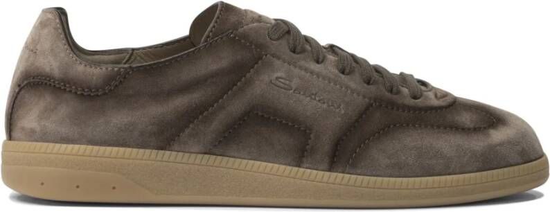 Santoni Bruine Sneakers met reliëf details