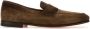 Santoni Bruine Suède Carlos Loafers - Thumbnail 1