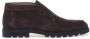 Santoni Bruine Suède Laarzen met Oranje Stiksels Brown Heren - Thumbnail 1