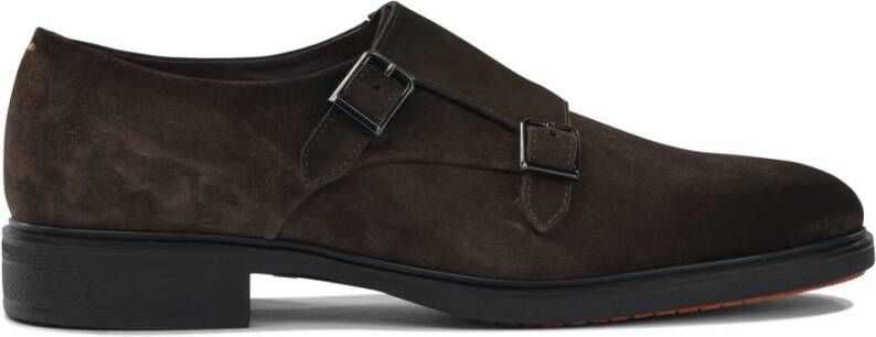 Santoni Bruine Suède Loafer Schoenen
