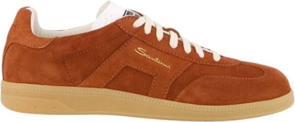 Santoni Bruine Suède Oly Sneaker