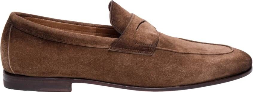 SANTONI Instappers Heren Carlos Maat: 7 5 Materiaal: Suède Kleur: Bruin
