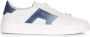 Santoni Crème Leren Sneakers met Logo Detail White Heren - Thumbnail 1