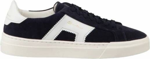 Santoni DBS Suède Sneakers Blue Heren