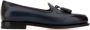 Santoni Donkerblauw Leren Andrew Loafers - Thumbnail 1