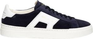 Santoni Donkerblauwe en witte dubbele gespschoen Blauw Heren