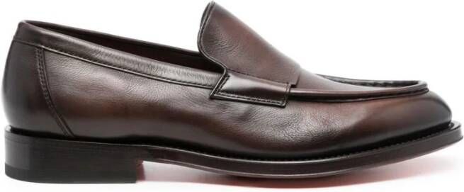 Santoni Donkerbruine Grover Loafers Brown Heren