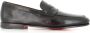Santoni Donkerbruine Leren Loafer Schoen - Thumbnail 1