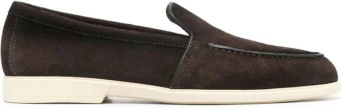 Santoni Donkerbruine Malibu Sneakers Brown Heren