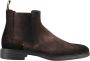 Santoni Donkerbruine Suède Enkellaars - Thumbnail 1