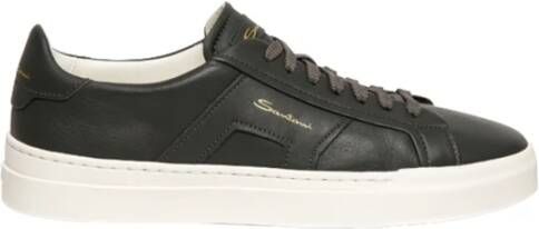 Santoni Upgrade je sneaker game met stijlvolle grijze en groene sneakers Green Heren
