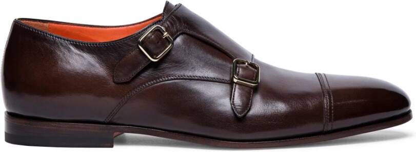 Santoni Dubbele gesp herenschoen Brown Heren