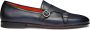 Santoni Dubbele gesp leren instapper Blue Heren - Thumbnail 1