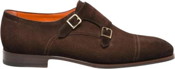 SANTONI Nette Schoenen Heren 19027 Maat: 9 Materiaal: Suède Kleur: Bruin