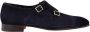 SANTONI Instappers Heren Axel Maat: 8 5 Materiaal: Suède Kleur: Blauw - Thumbnail 1