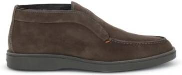 Santoni Elegante suède loafers met antislip zool
