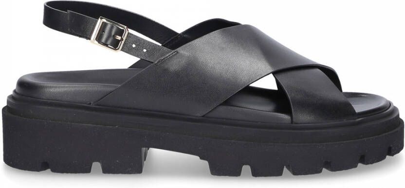 Santoni Sandals 59898 veal leather Zwart Dames