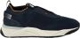 SANTONI Lage Sneakers Heren Flin Maat: 11 Materiaal: Textiel Kleur: Blauw - Thumbnail 1