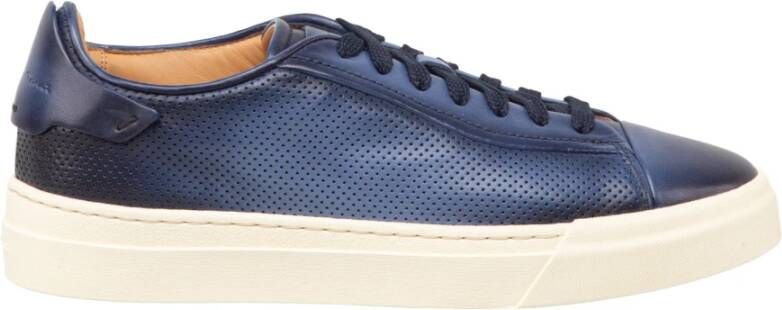 Santoni Geperforeerde Glory Sneakers Blauw Heren