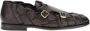 Santoni Geweven leren loafers met gespdetails - Thumbnail 1