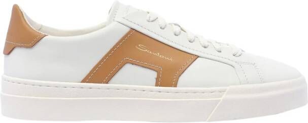 Santoni Gloria 3 Uomo White Caramel Schoenen White Heren