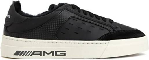 Santoni Gloria AMG Leren Sneakers Black Heren