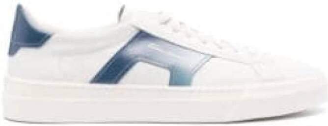 Santoni Gradient-detail leren sneakers White Heren