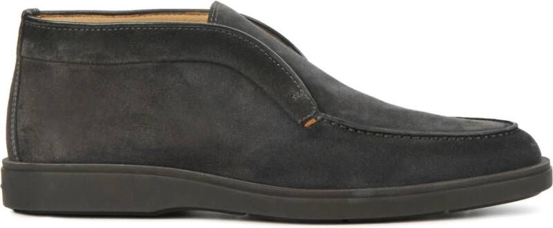 SANTONI Instappers Heren Mgdt17823 Maat: 41 Materiaal: Suède Kleur: Blauw
