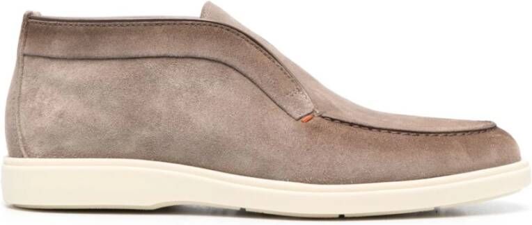 Santoni Grijze Leren Sandalen voor Mannen