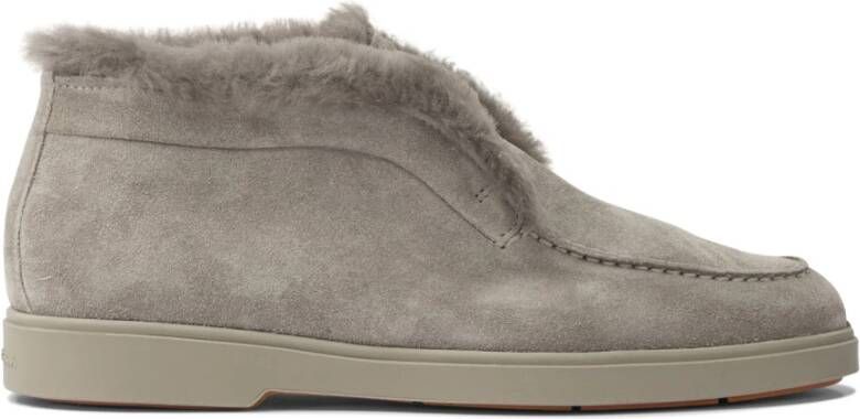 Santoni Grijze Loafer Schoenen voor Vrouwen