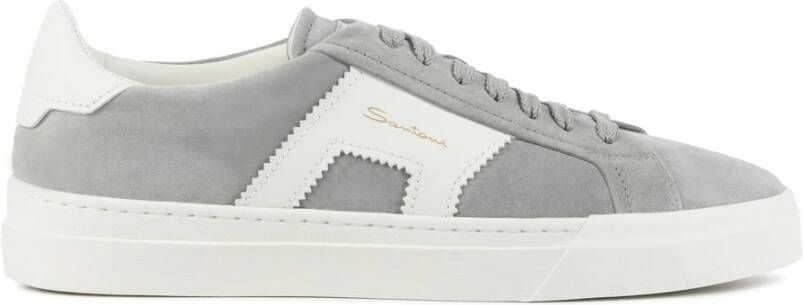 SANTONI Lage Sneakers Heren 21870 Maat: 44 Materiaal: Suède Kleur: Grijs
