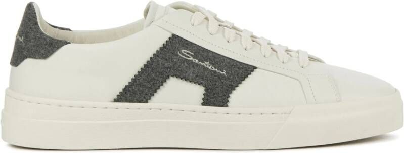 Santoni Grijze Sneakers White Heren