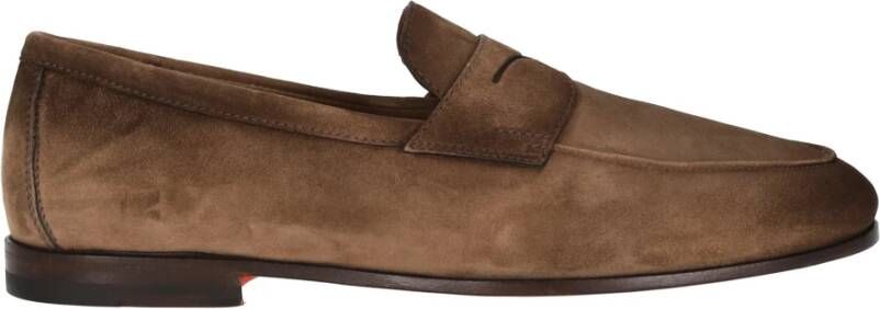 SANTONI Instappers Heren Carlos Maat: 8 Materiaal: Suède Kleur: Bruin
