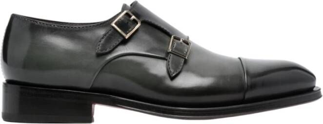 Santoni Groene Kalf 2 Gesp Zool Green Heren