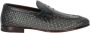 Santoni Groene platte schoenen handgeweven leer - Thumbnail 1