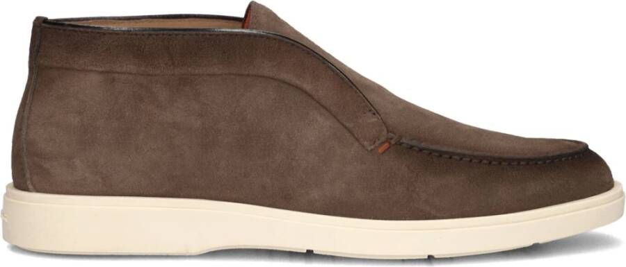 SANTONI Instappers Heren 17823 Maat: 44 Materiaal: Suède Kleur: Bruin
