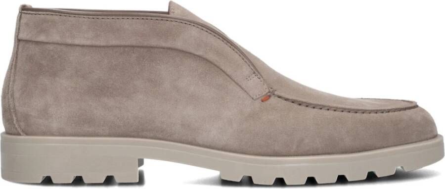 SANTONI Instappers Heren Sue Spiegel Klep Instap Gz Maat: 43 5 Materiaal: Suède Kleur: Taupe