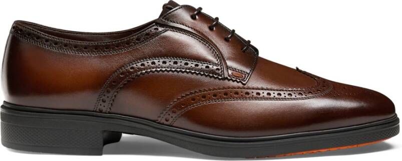 Santoni Heren leren Easy brogue veterschoen