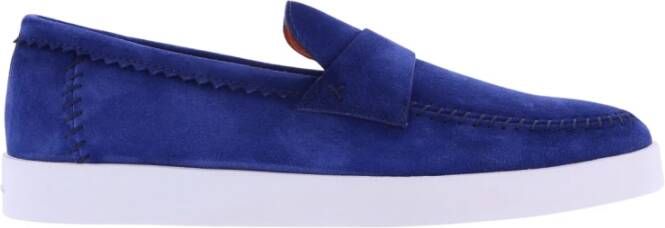 Santoni Heren Loafer Blue Heren