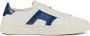 Santoni Heren Sneakers Wit Blauw Leer White Heren - Thumbnail 1
