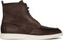 Santoni Bruine Suède Veterschoenen Heren Schoenmodel 18235 Bruin Heren - Thumbnail 1