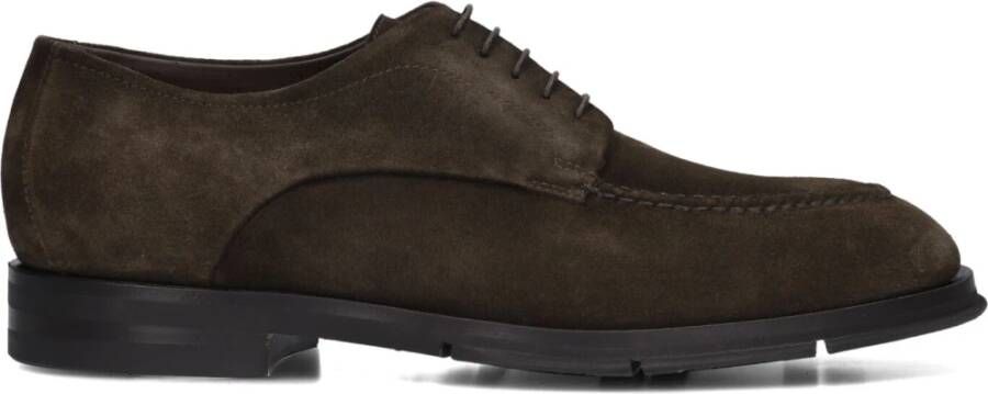 SANTONI Veterschoenen Heren Justin 18567 Maat: 45 Materiaal: Suède Kleur: Bruin