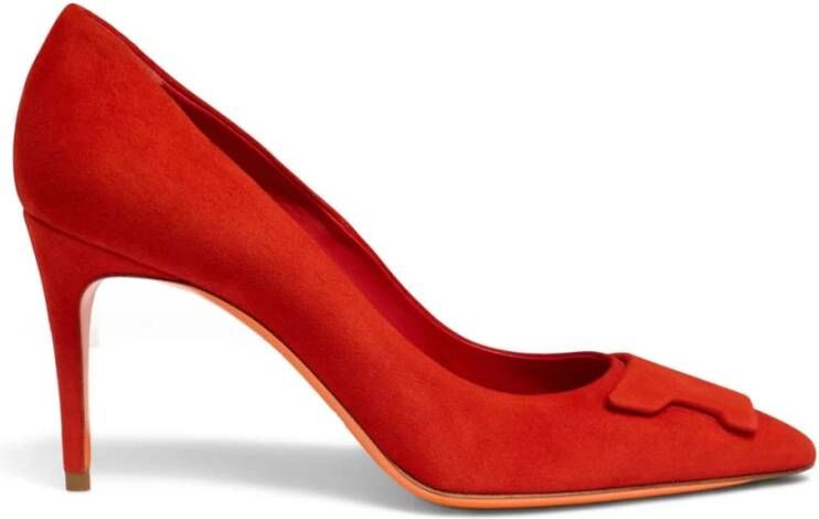 Santoni Hoge leren sneakers